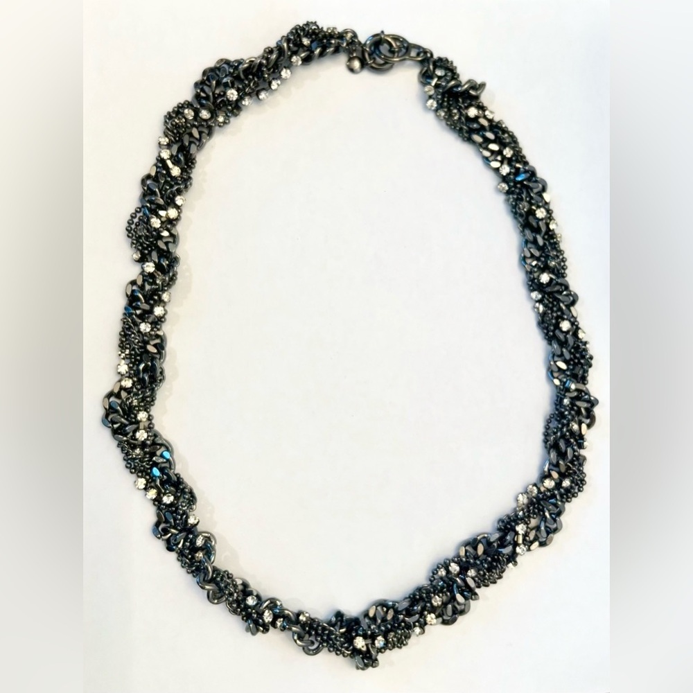 J. Crew Diamond Rhinestone Statement Necklace